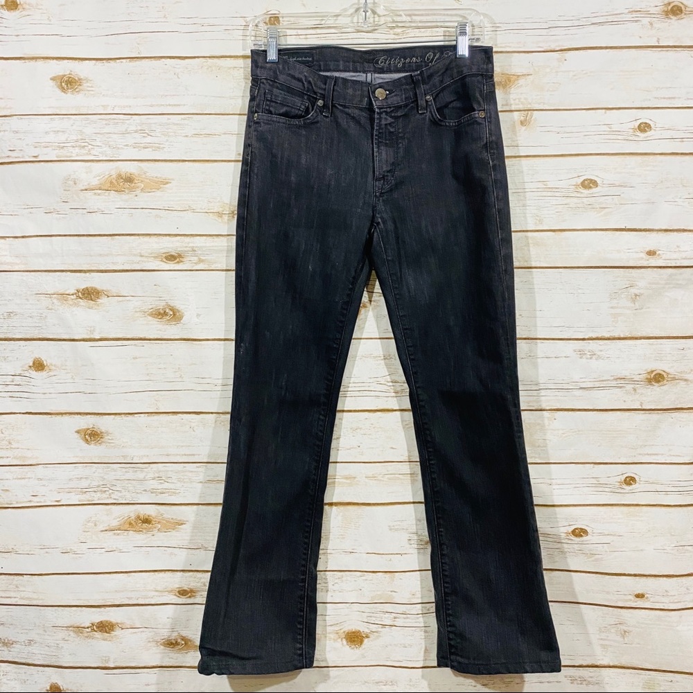 Citizen of humanity black high rise bootcut jeans